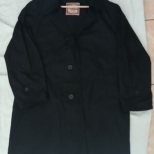 Men's Black Button Down Coat